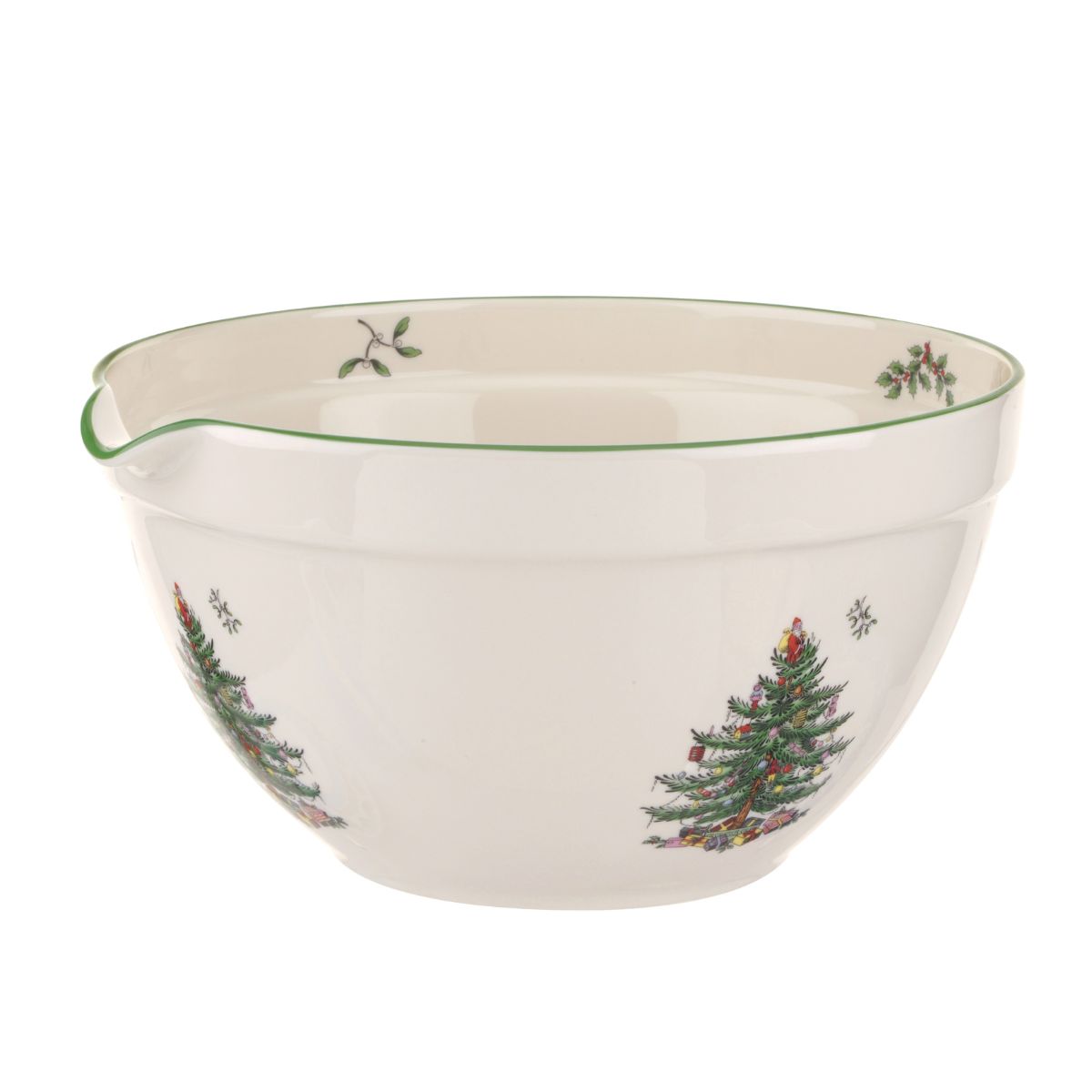 Christmas Tree 9" Mixing Bowl with Spout image number null